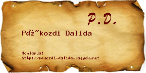 Pákozdi Dalida névjegykártya